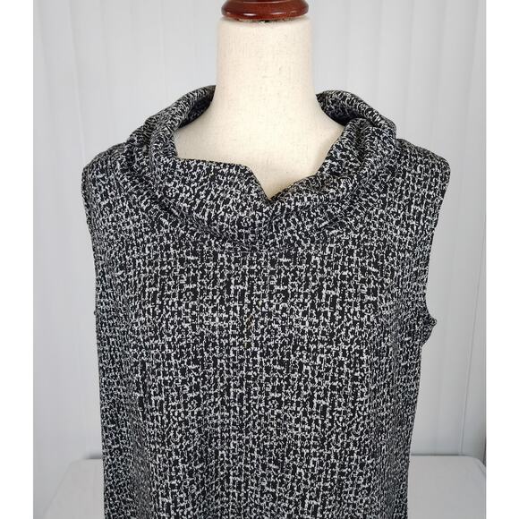 Lane Bryant Midi Sheath Dress Cowl Neck Sleeveless Gray Black Women's Size 14/16 - Picture 4 of 10